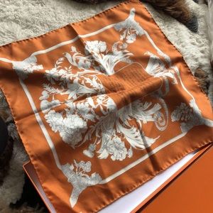 Vintage Hermes scarves orange